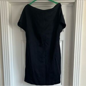 COS Navy Blue wide neck stretch Dress